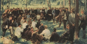 Первая маёвка в Санкт-Петербурге, организованная социал-демократической группой М. И. Бруснева