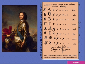Указ Петра I о введении гражданского алфавита