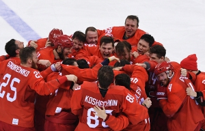 Победа сборной России по хоккею на Олимпиаде