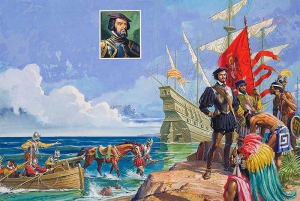 На побережье Мексики высадился испанский конкистадор Эрнан Кортес